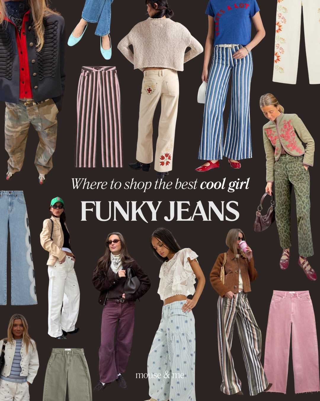 Not just any old jeans for spring ✨ we’re loving stripes, prints, camo, cut-out details and for the colours we’re all about the pink, olive green & baby blue. 

Which are your faves!? And vote for what you’d most like to see next 🫶

#jeans #denimjeans #studded #embroidered #wheretoshop

[where to shop the best funky jeans]

#LTKspring #LTKuk