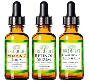 Tree of Life Vitamin C Serum, Retinol Serum and Hyaluronic Acid Serum for Brightening, Firming, a... | Amazon (US)