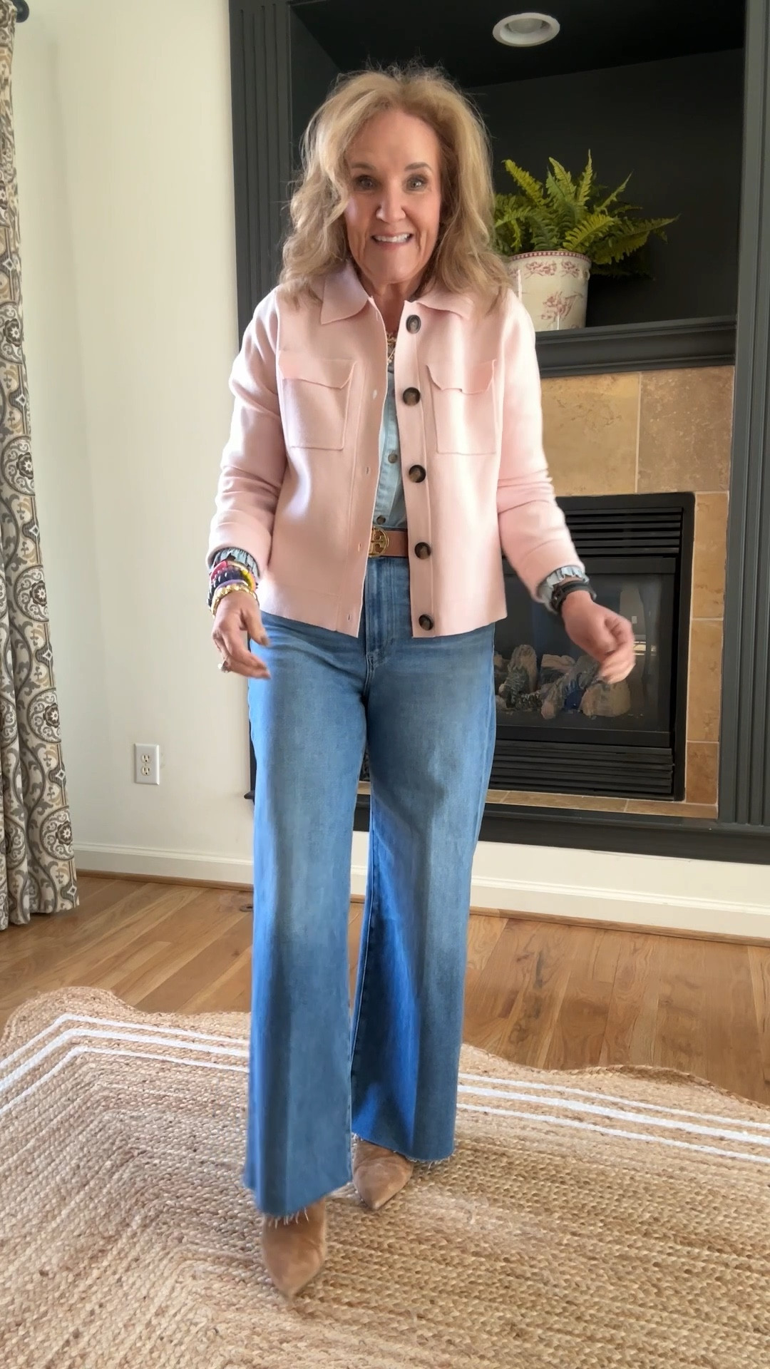 Nordstrom rack cardigan and chambray blouse size medium. These are SOOOO GOOD!!! 

Use my code SWEET20 for 20% off your anthropologie order including premium denim! My denim is premium Paige denim and they’re a wow. Wearing size 29 petite. Getting limited so linking a few washes! 

Either boots today. Hopefully sandals or slingbacks another day! 

Spring fashion wide leg jeans pink cardigan ballet pink chambray blouse 

#LTKOver40 #LTKWatchNow #LTKFindsUnder50