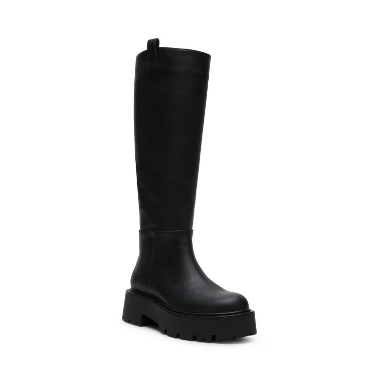 Madden Girl Women's Crowww Platform Lug Sole Knee High Boots (Wide Calf Available) | Walmart (US)