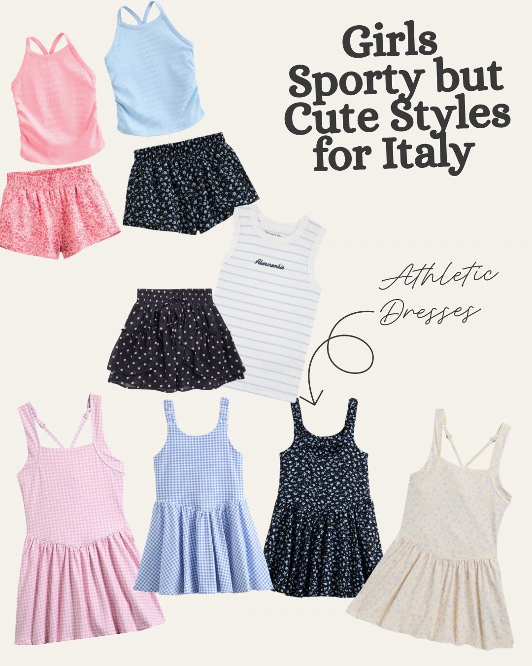 Sporty, comfy, and still the cutest little Euro summer wardrobe ✨🇮🇹
My oldest daughter is all about athletic styles and easy outfits, so I’ve been finding pieces that feel comfy enough to run around in all day but still look adorable for Italy 🤍 The little athletic dresses might be my favorite find yet!

#GirlsStyle #KidsFashion #ItalyStyle #AthleticDress #MomStyleFinds