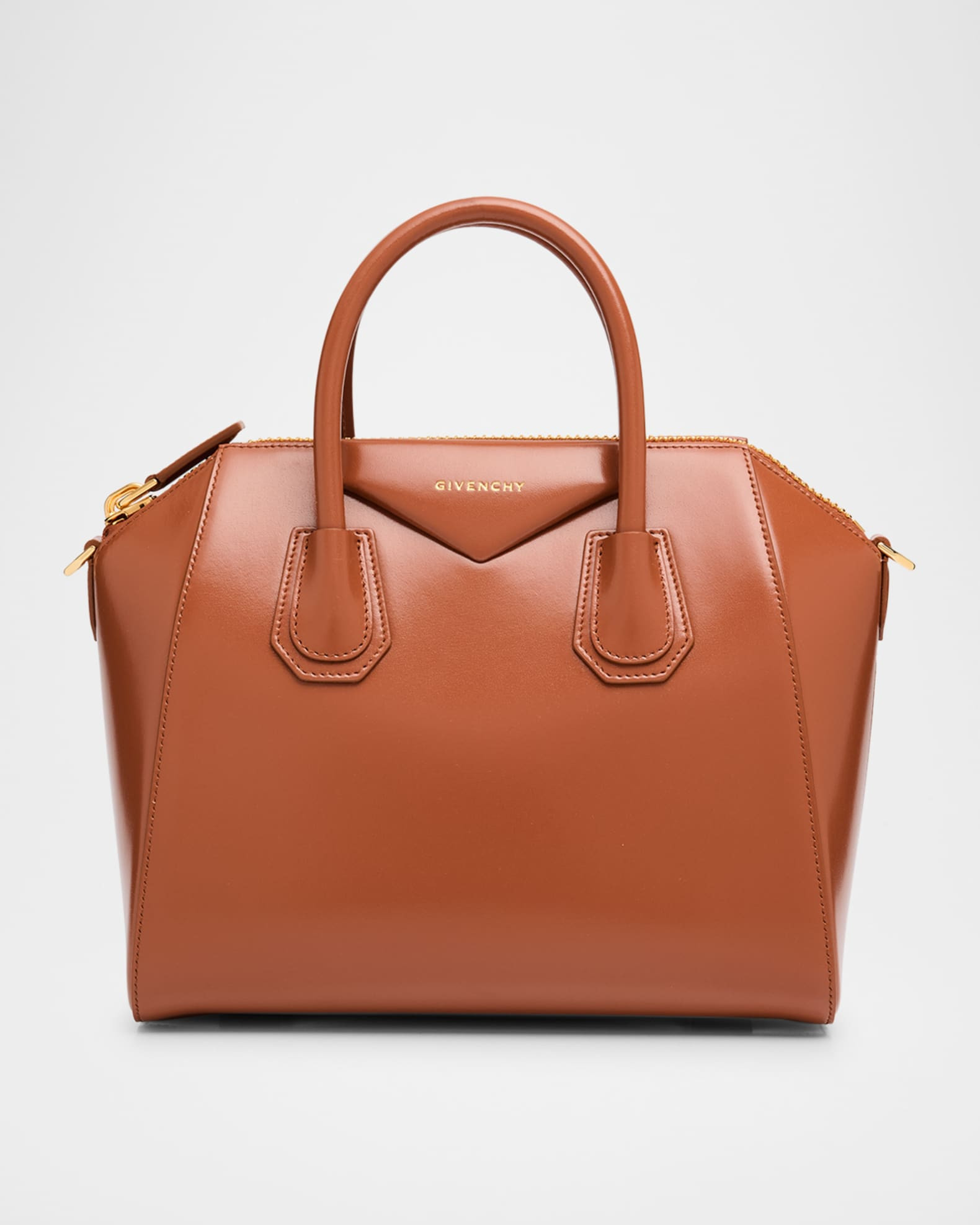 Antigona Small Top-Handle Bag in Box Leather | Neiman Marcus