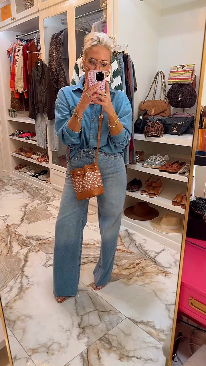 Denim on denim for fall and on sale 
Size small in top, size 6 in jeans