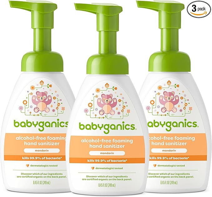 Babyganics Foaming Pump Hand Sanitizer, Alcohol Free, Mandarin, Kills 99.9% of Common Bacteria, M... | Amazon (US)