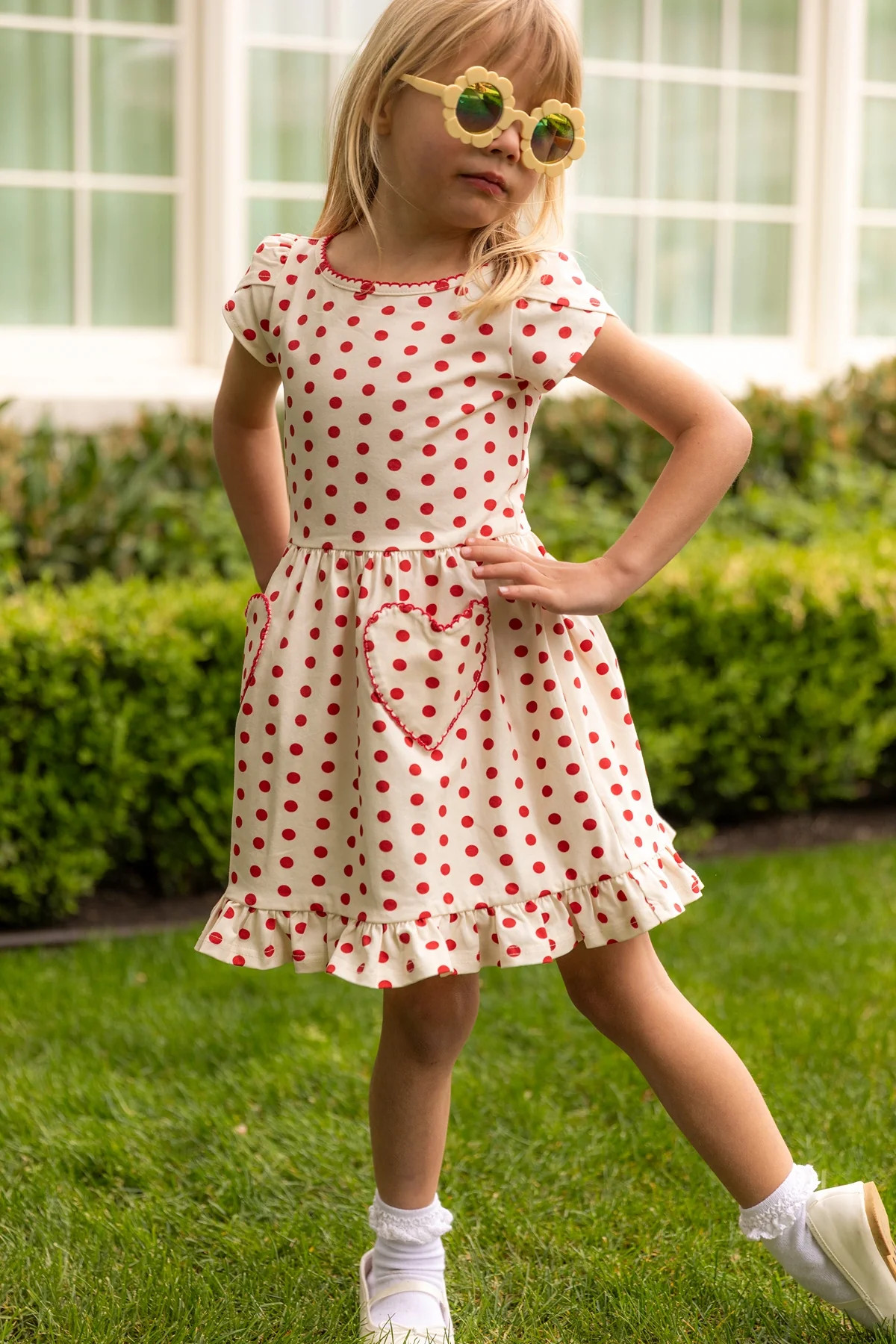 Mini Dream Play Dress in Red Polka Dot | Ivy City Co