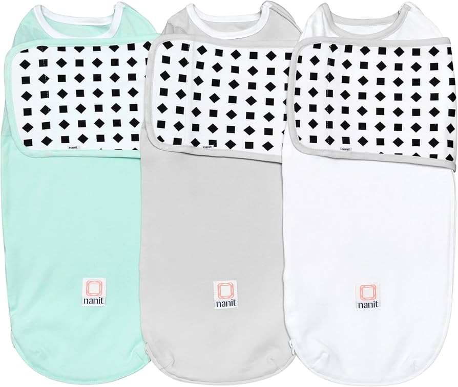 Nanit Breathing Wear Swaddle, Size Small, 0-3 months, Multicolor, 3 Count | Amazon (US)