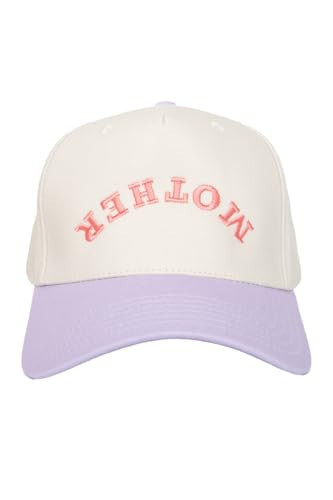KATYDID Mother Upside-Down Embroidered Trucker Hat for Women – Vintage Two-Tone Snapback Baseball Cap – Trendy, Western Style Mom Hat for Women – USA Made (Light Purple/Tan) | Amazon (US)