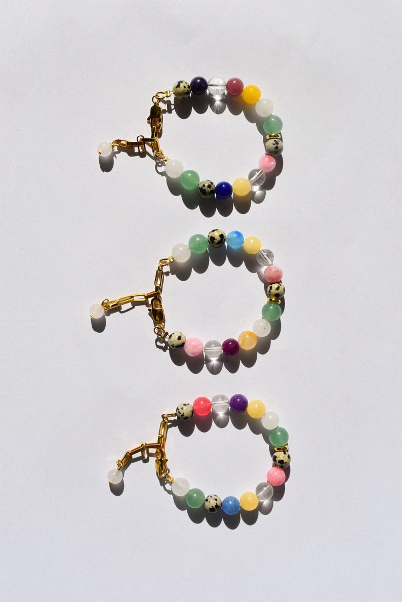 Bubble Bracelet With Gemstone - Beaded Gemstone Bracelet *camille | VRNQ - Etsy Philippines | Etsy (Global)