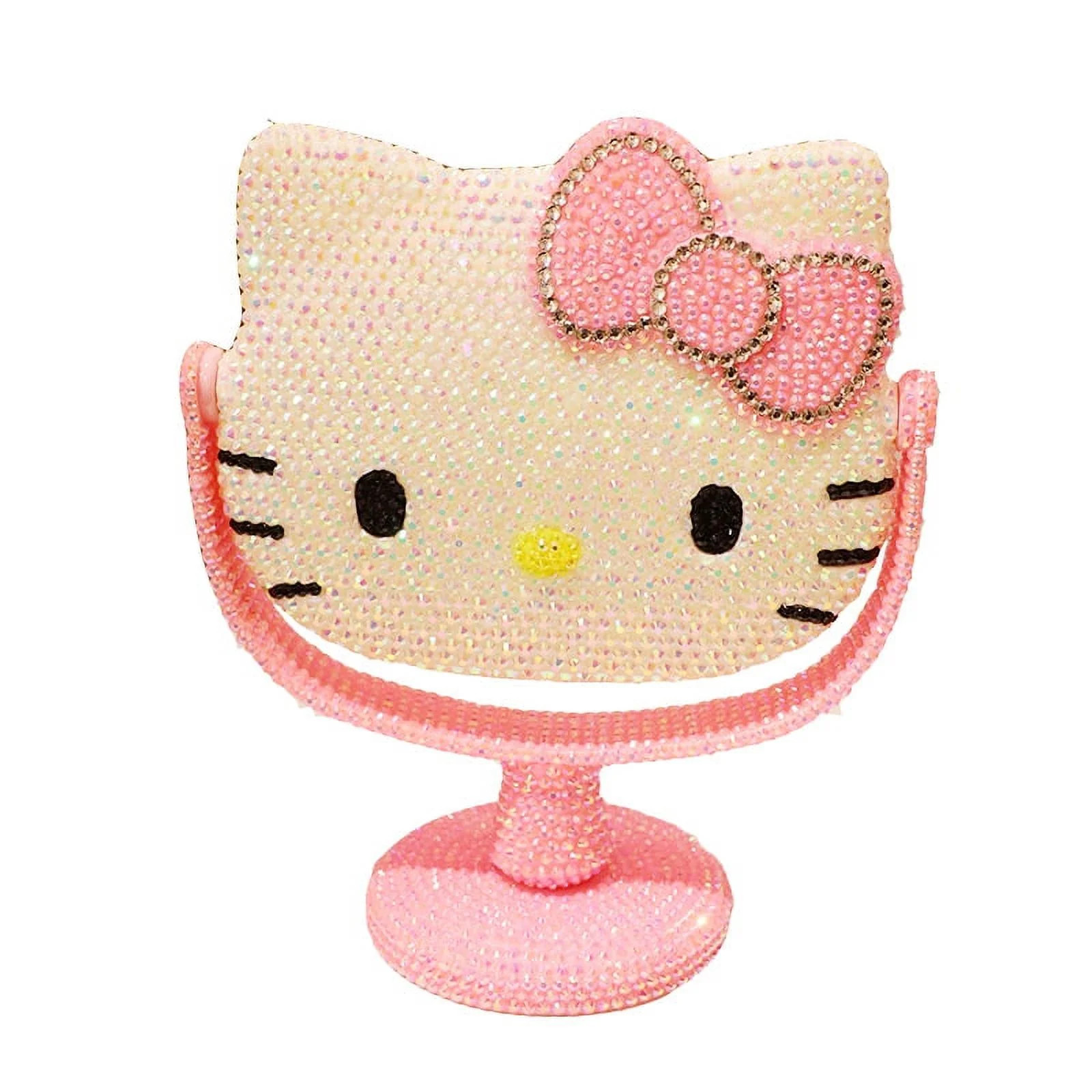 Hello Kitty Diamond Rotate Vanity Mirror Cartoon Shiny Rhinestones Sanrioed Anime Kawaii Mirror P... | Walmart (US)