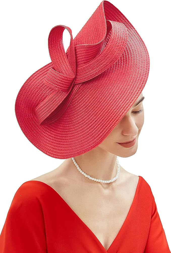 BABEYOND Tea Party Fascinator Kentucky Hat Women’s Fascinator Derby Straw Pillbox Hat for Cockt... | Amazon (US)