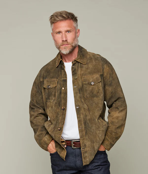 Rugged Suede Shacket | Lucchese Bootmaker