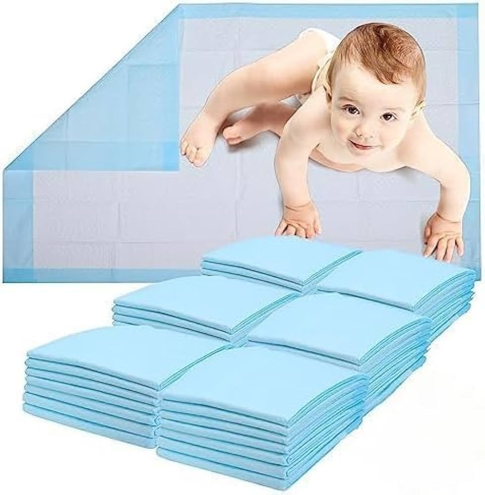 Healqu 100 Pack, Disposable Baby Changing Pad Liners - 17x24 Inches - Super Soft, Absorbent and W... | Amazon (CA)