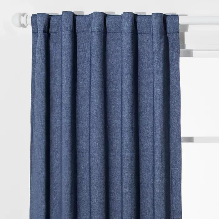 Chambray Blackout Curtain Panel - Pillowfort™ | Target