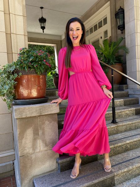 Fall outfits 💖 Fall Dresses // Red Dress Boutique // This beautiful hot pink dress is so perfect 🤩 wearing a small, fits true to size!! Comes in black and hunter green — perfect for the fall season! 

#LTKCon #LTKstyletip #LTKunder100