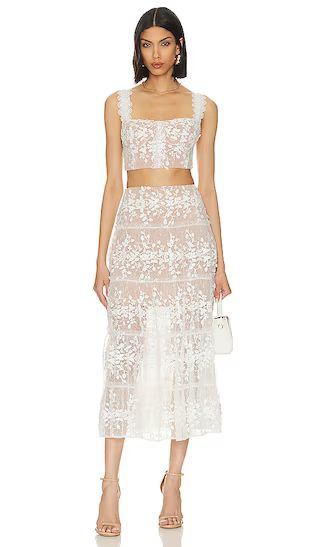 Megan Two Piece Set in White | Revolve Clothing (Global)