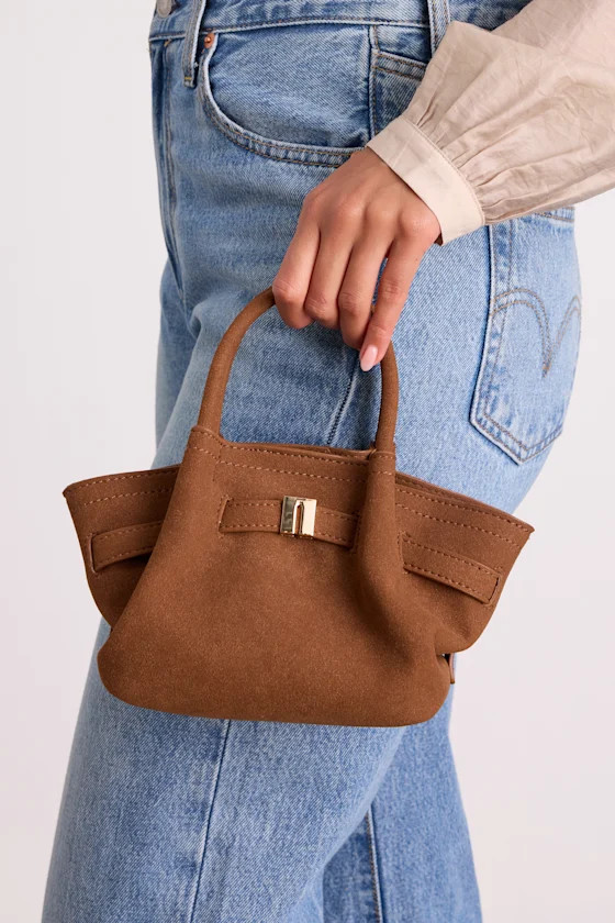 Raelyn Brown Suede Crossbody Mini Handbag | Lulus