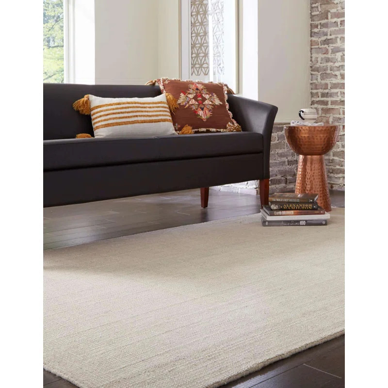 Handmade Hand-Knotted Wool Vanilla Bean Rug | Wayfair North America