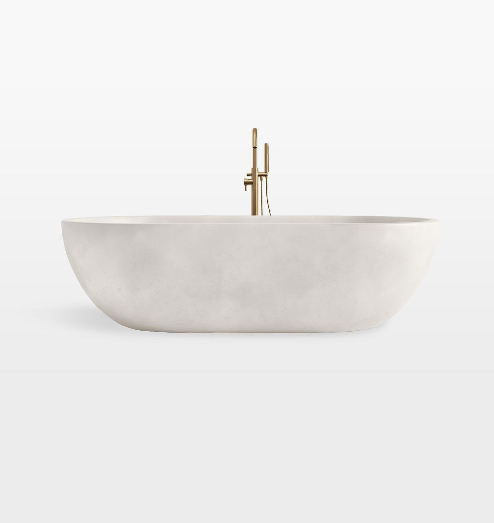 Maui Tub Concretti Undrilled 70in White | Rejuvenation