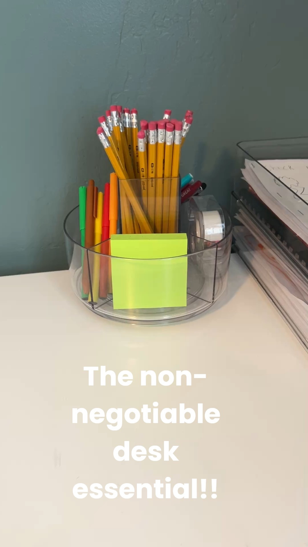 If your desk drawers are tiny then you need this rotating desk organizer! Encourages cleanliness on your desk because there are four separate areas for your desk essentials! We have acrylic lazy susans in our kitchen cupboards, fridge and now on James’ desk! We capitalize on more space when we use spinning organizers like this!! 

#LTKHome #LTKFindsUnder50 #LTKKids
