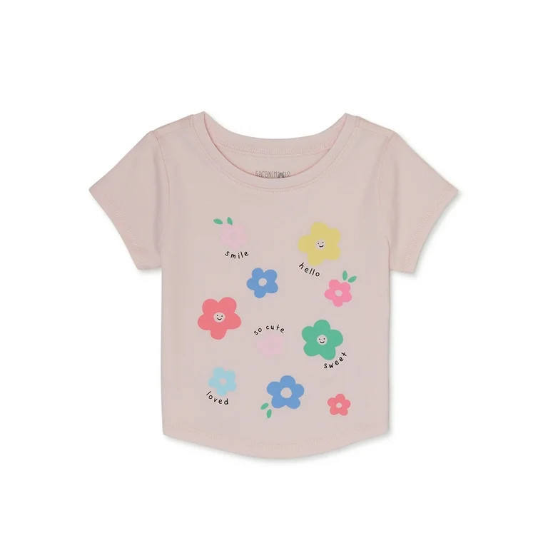 Garanimals Baby Girls Graphic Tee with Short Sleeves, Sizes 0-24M | Walmart (US)