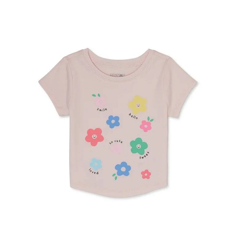 Garanimals Baby Girls Graphic Tee with Short Sleeves, Sizes 0-24M - Walmart.com | Walmart (US)
