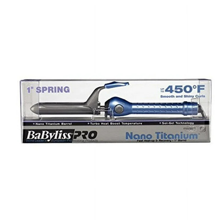BaBylissPRO Nano Titanium Spring Curling Iron, 1.0" | Walmart (US)