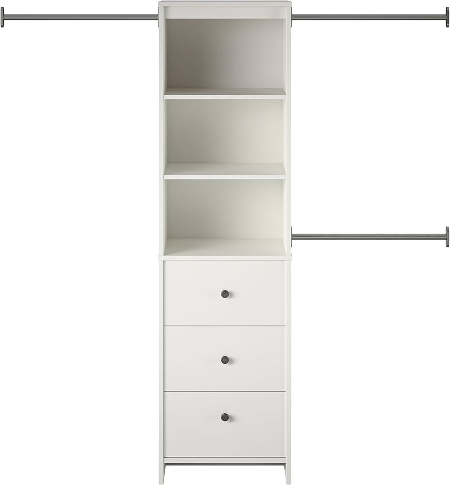 Systembuild Beckett Closet Storage Organizer in White | Amazon (US)