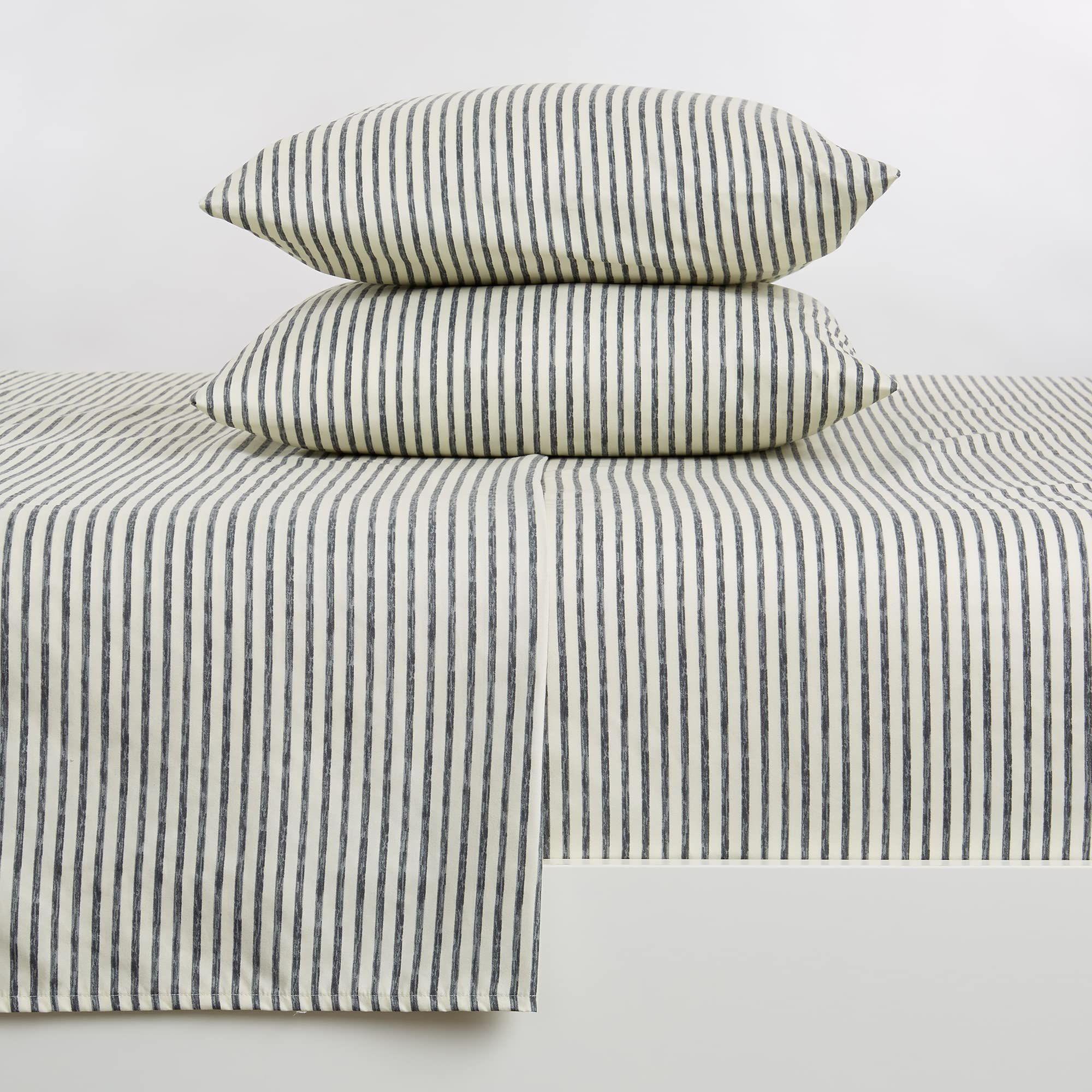 3-Piece Stripe Printed Ultra-Soft Microfiber Sheet Set. Wrinkle Free, Comfortable, All-Season Bed... | Amazon (US)