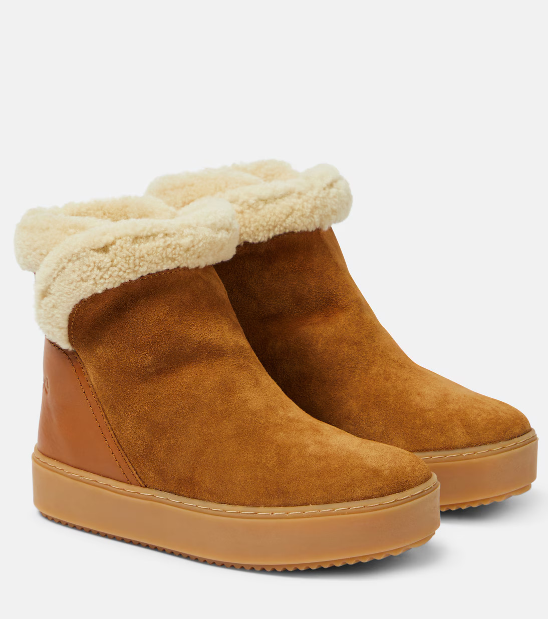 Juliet shearling-lined suede ankle boots | Mytheresa (US/CA)