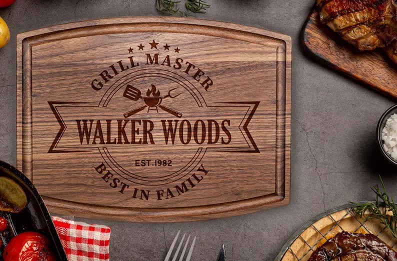 Personalized Christmas Gift for Dad, Grandpa Gift \u2022 Grillfather Cutting Board \u2022 Custom ... | Etsy (Global)