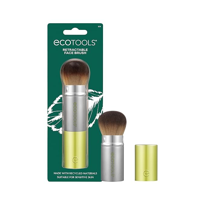 EcoTools Retractable Face Makeup Brush, Kabuki Brush for Foundation, Blush, Bronzer, & Powder, Tr... | Amazon (US)