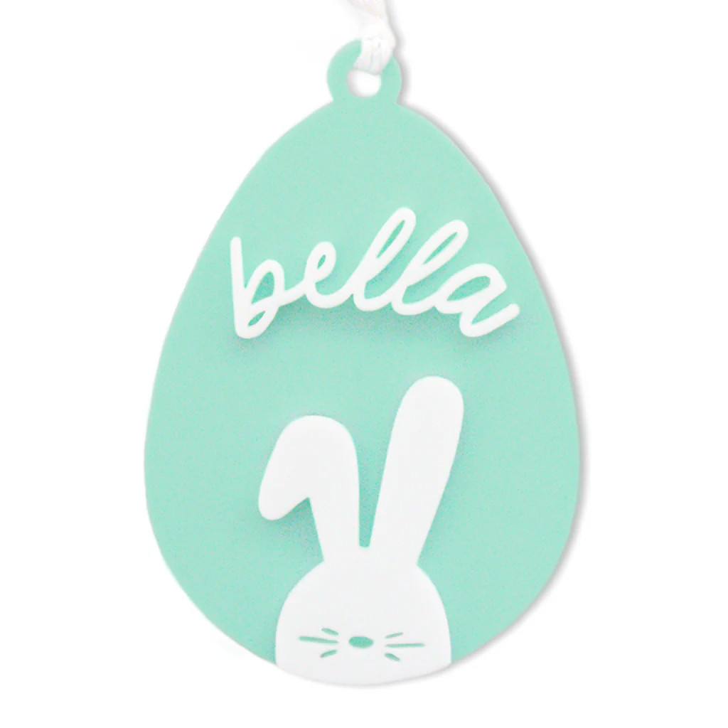 Personalized Name Easter Bunny Gift Basket Tag | The Cotton & Canvas Company
