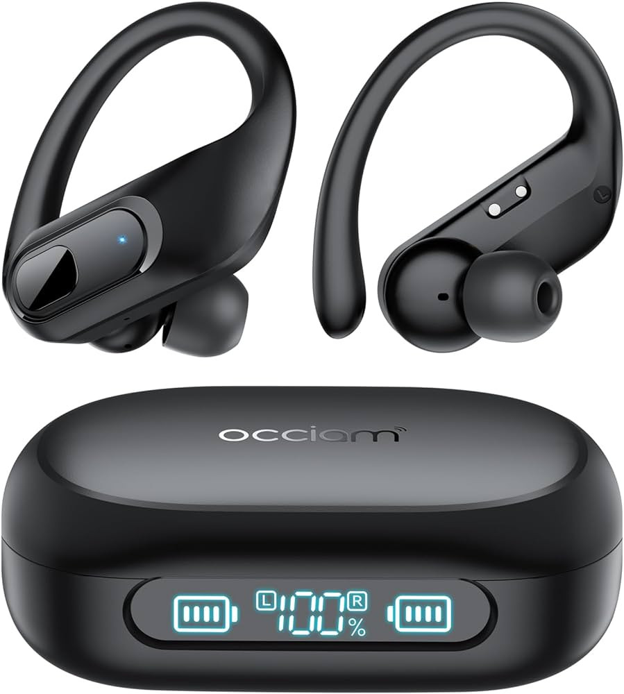 occiam Wireless Earbuds Bluetooth 5.3 Headphones 96Hrs Playback Sports Ear Buds with Microphone E... | Amazon (US)