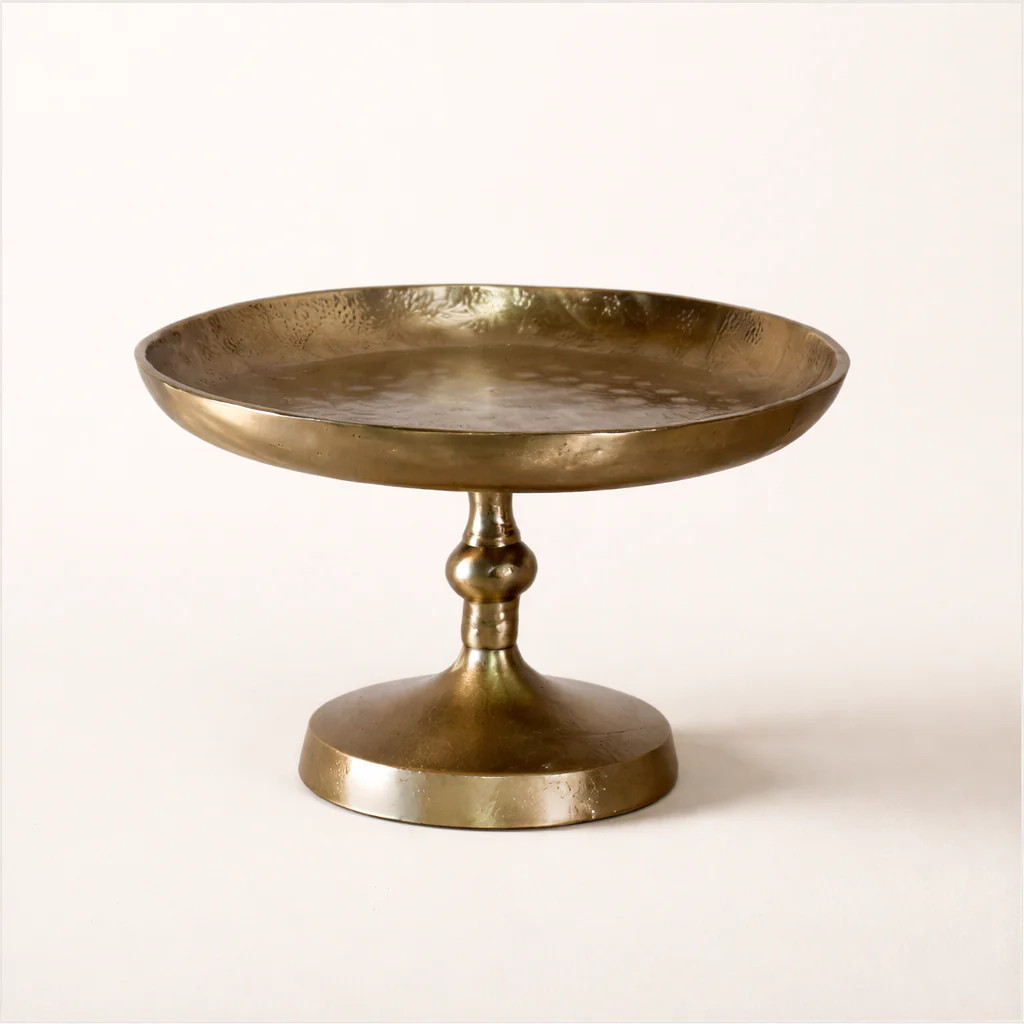 Antique Inspired Brass Cake Stand | By Luxe B Co. | luxe bCO