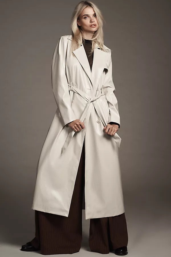 By Anthropologie High-Shine Trench Coat | Anthropologie (US)