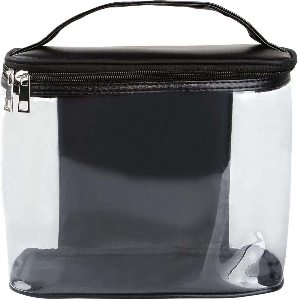 Heavy Duty Leak Proof Clear Travel Bags for Toiletries , Transparent Makeup Cosmetic Bag with Zip... | Amazon (US)