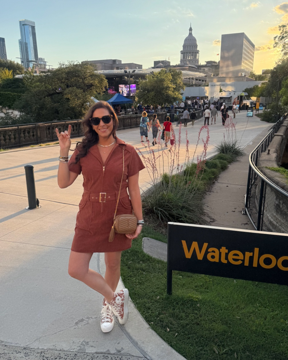 absolutely love this corduroy mini dress for just $53. paired it with @converse and my @ysl stadium/concert compliant bag recently for a show at waterloo ampitheatre. got so many compliments and questions of where it was from - go check it out!

#LTKShoeCrush #LTKItBag #LTKFindsUnder50