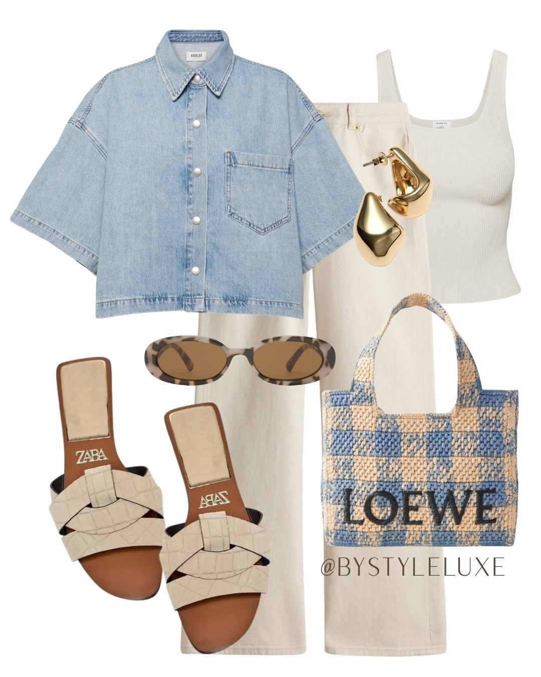 SHIRT STYLING - A short sleeve denim shirt is such a spring fave! Styled here it’s cream twill trousers and @Zara sandals for an elevated everyday look 

#sandals #shirt #jeans 

#LTKshoes #LTKjeans #LTKspring