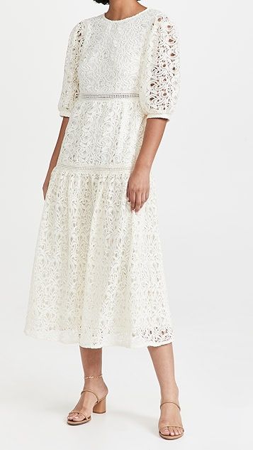 Guipure Midi Lace Dress | Shopbop