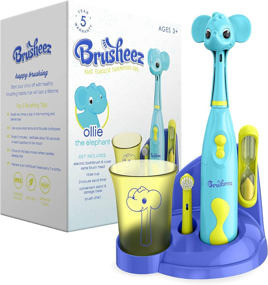 Brusheez Kids’ Electric Toothbrush Set - Safe & Effective for Ages 3+ - Parent Tested & Approve... | Amazon (US)