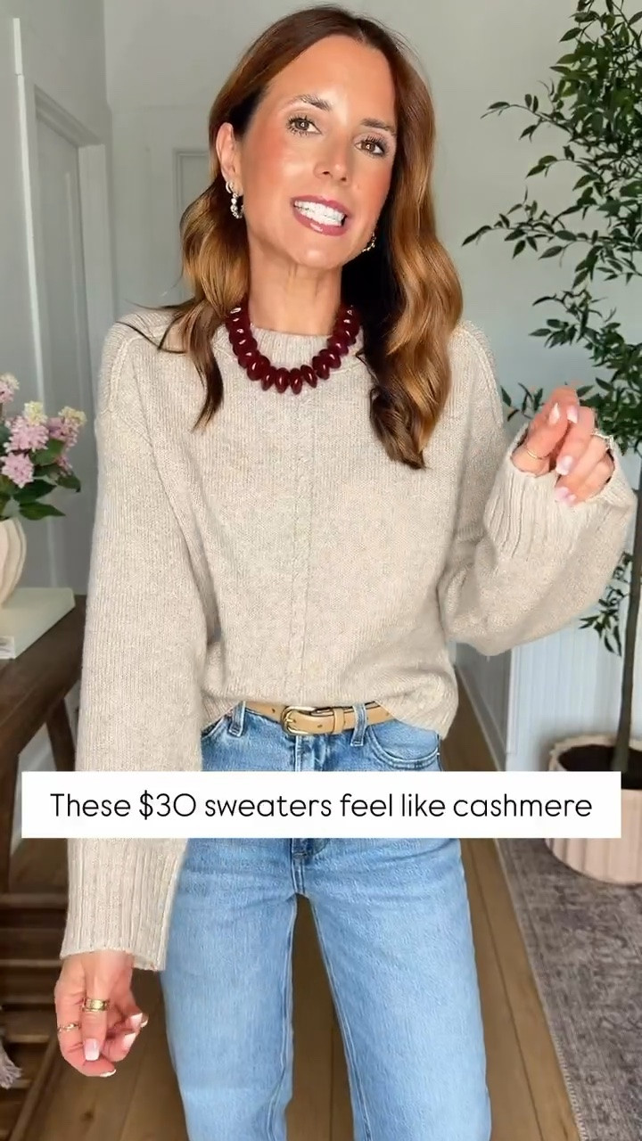 Bougie on a budget! I’m picky, here’s what’s worth it! These $30 sweaters feel like cashmere!! Fall outfits. Fall style. Elevated casual outfit. Fall style. Mom outfit.

#LTKootd #LTKSeasonal #LTKPetite