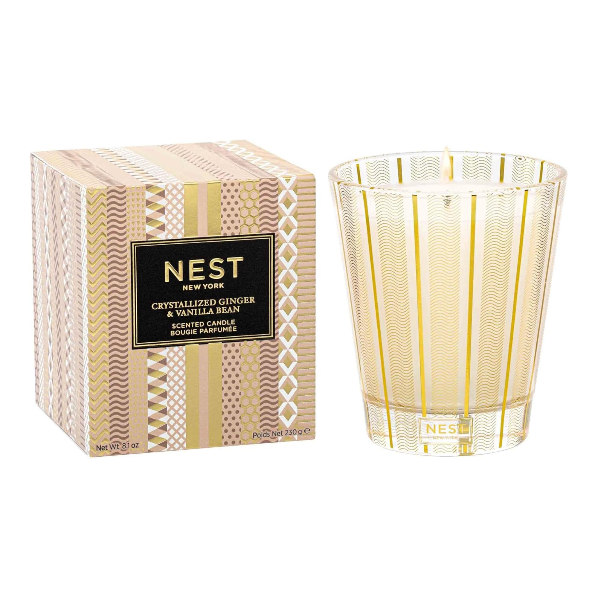 NEST New York Scented Classic Candle, Crystallized Ginger & Vanilla Bean - 8.1 oz - Up to 60-Hour... | Amazon (US)