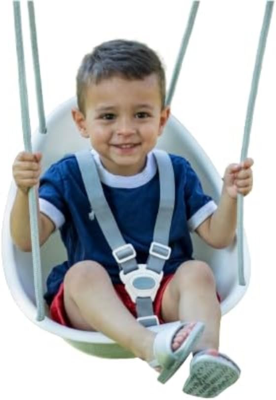 Swurfer Coconut Toddler Swing – Comfy Baby Swing Outdoor, 3- Point Adjustable Safety Harness, S... | Amazon (US)