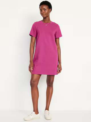 Crew-Neck Mini T-Shirt Dress | Old Navy (US)