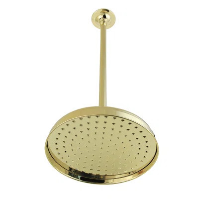 Kingston Brass Shower Scape 10-Inch Round Raindrop Brass Shower Head with 17-Inch Ceiling Mounted Shower Arm | Wayfair North America