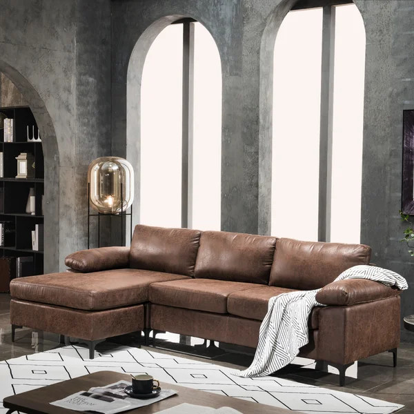 Mckenny 2 - Piece Faux Leather Sectional | Wayfair North America