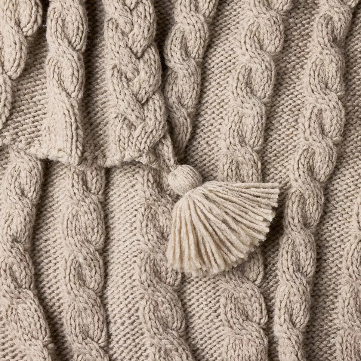 Knit Tassel Braided Throw Neutral - Threshold™ designed with Studio McGee | Target