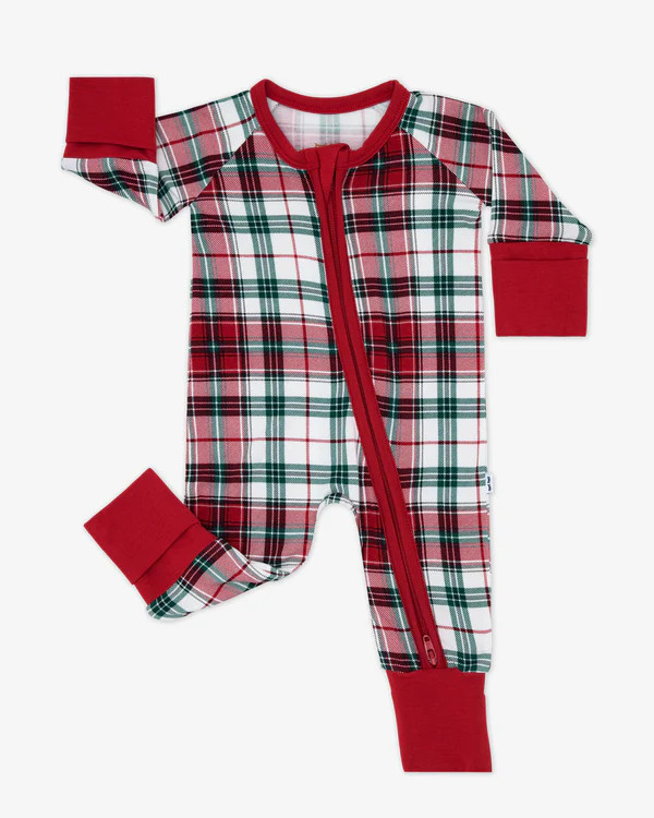 Holly Plaid Two-Piece Pajama Set | Little Sleepies