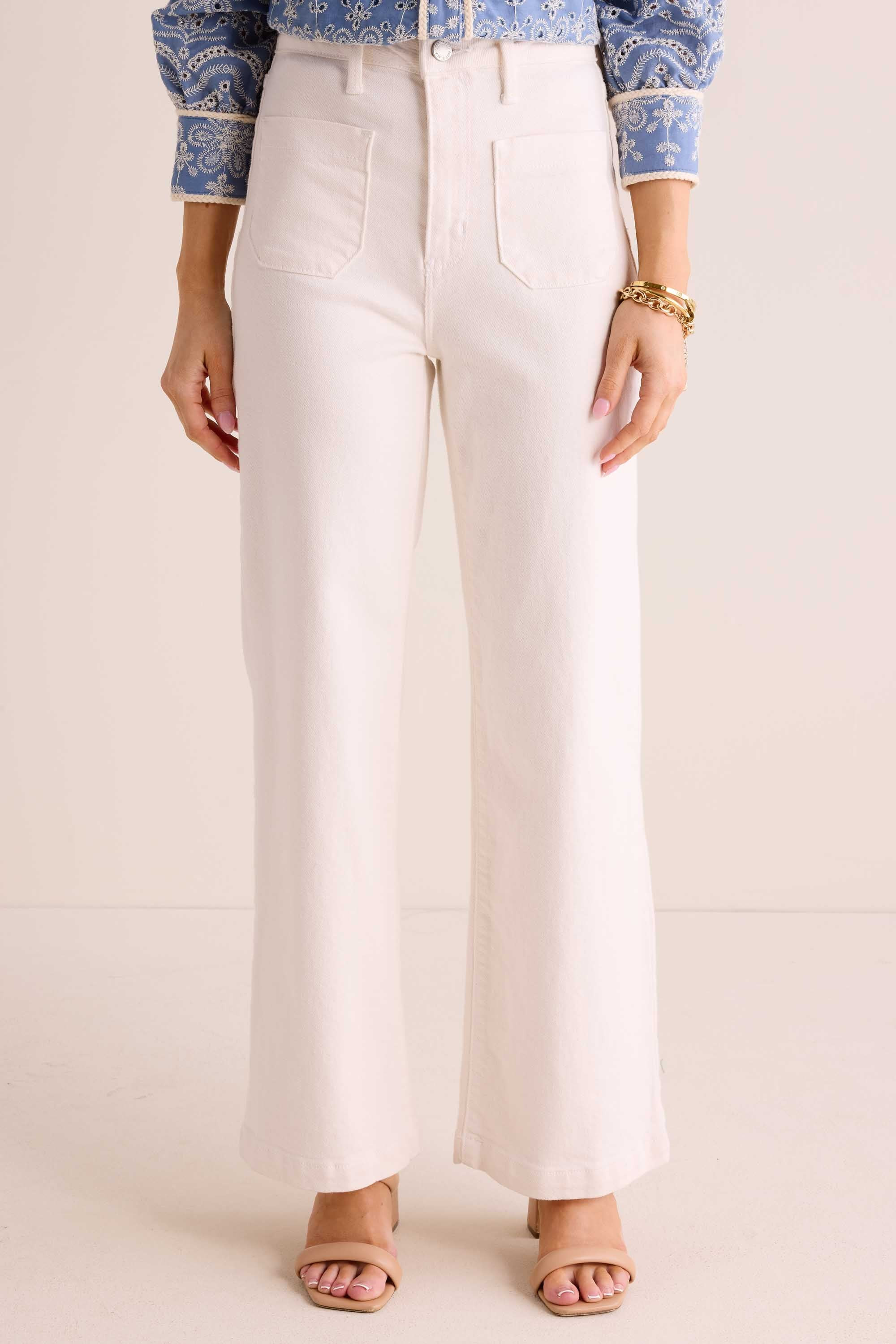 Kimberly Jeans- Ecru | Avara