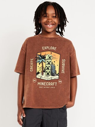 Oversized Minecraft™ Gender-Neutral Graphic T-Shirt for Kids | Old Navy (US)